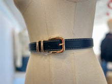 Load image into Gallery viewer, Tannia White or Navy Blue Leather Adjustable Belt