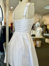 Load image into Gallery viewer, Claire White A Line Cotton Dress