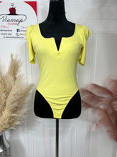 Load image into Gallery viewer, Lexi Lime Yellow Ribbed Bodysuit