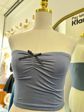 Load image into Gallery viewer, Megan Strapless Bow Cropped Top