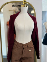 Load image into Gallery viewer, Olivia Burgundy or Black Knit Open Front Cropped Cardigan