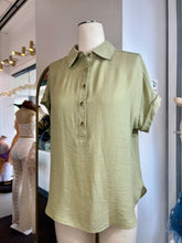 Load image into Gallery viewer, Amie Collared Button-Down Roll Sleeve Shirt