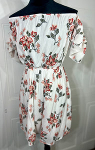 *CLEARANCE* Kayla White Floral Short Flowy Dress