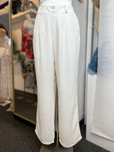 Load image into Gallery viewer, Brianna White or Black Pleated Wide Leg Elastic Waist Pants