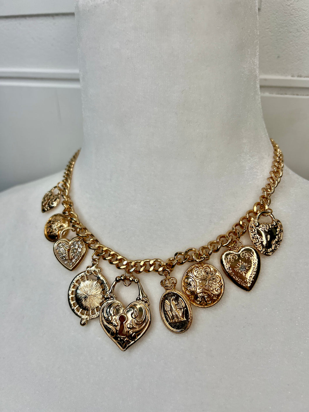 Sussy Gold Multi Charm Necklace