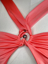 Load image into Gallery viewer, Marla Black or Coral Ring Halter Stretchy Crop Top