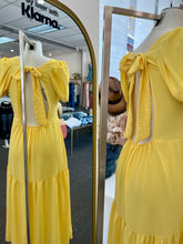 Load image into Gallery viewer, Vivian Yellow or Black Open Back Flowy Midi Dress