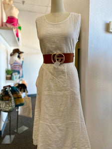 Karin White Linen Maxi Dress