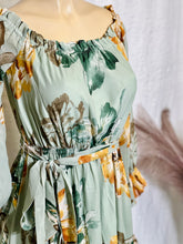 Load image into Gallery viewer, Veronica Sage Off The Shoulder Floral Chiffon Maxi Dress