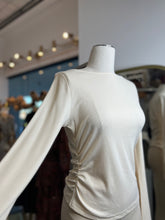 Load image into Gallery viewer, Emily Ivory Boat Neck Long Sleeve Ribbed Top