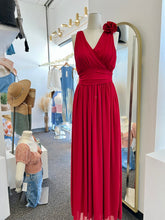 Load image into Gallery viewer, Sheila Red Maxi V Neck Dress