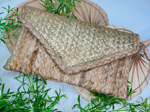 Kiara Natural/Gold Envelope Magnetic Closure Clutch