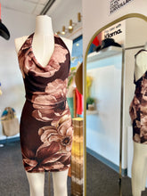 Load image into Gallery viewer, Sasha Brown Floral Backless Mini Dress