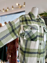 Load image into Gallery viewer, Olivia Olive Oversized Plaid Flannel jacket