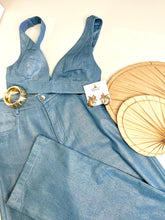 Load image into Gallery viewer, Daniah 2 Piece Light Blue Sparkly Denim Set