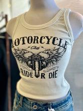 Load image into Gallery viewer, Roxy Ribbed White or Cream Round Neck Tank
