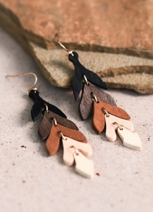 Daysy Dangle Wood Earring