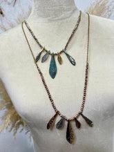 Load image into Gallery viewer, Emma Bronze and Silver Feather Design Necklace