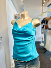 Load image into Gallery viewer, Notorious Allure Cream or Black Satin Cowl Neck Camii Spaghetti Strap Top