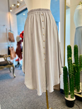 Load image into Gallery viewer, Olivia Flattering Elastic Waistband Delicate Front Button Details Maxi Skirt