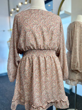 Load image into Gallery viewer, Becky rayon Gauze Sleeve Smocked Waist Flowy Floral Print Dress