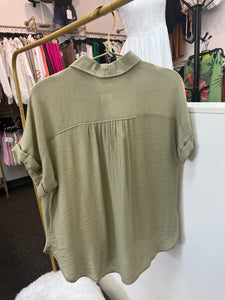 Amie Collared Button-Down Roll Sleeve Shirt