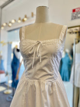 Load image into Gallery viewer, Claire White A Line Cotton Dress