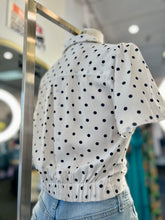 Load image into Gallery viewer, Pauly Sage, Navy, Mocha or White Polka Dots Front Twist Top