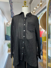 Load image into Gallery viewer, Sasha Denim or Black Oversized Button Up Shirt