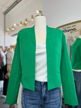 Load image into Gallery viewer, Frances Black Or Kelly Green Open Up Blazer