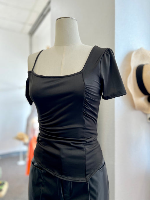 Laylany Black One Off Shoulder Top