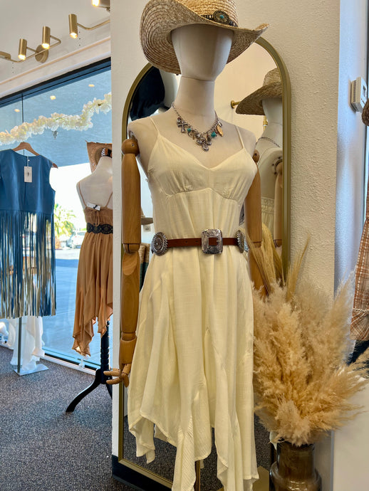 Wendy Sand or Ivory Handkerchief Dress