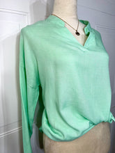 Load image into Gallery viewer, Clarissa Mint or Pink Linen Long Sleeve V Neck Casual Fit Top