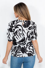 Load image into Gallery viewer, Penelope Black or Toffee Abstract Print Puff Sleeve Top
