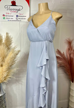 Load image into Gallery viewer, Jossie Baby Blue Spaghetti Strap Asymmetrical Maxi Dress