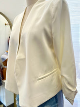 Load image into Gallery viewer, ARIA WHITE, PEACH, or BEIGE CROPPED BLAZER