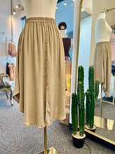 Load image into Gallery viewer, Olivia Flattering Elastic Waistband Delicate Front Button Details Maxi Skirt