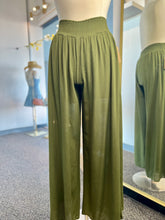Load image into Gallery viewer, Sandra Solid Rayon Gauze Smocked Palazzo Pants