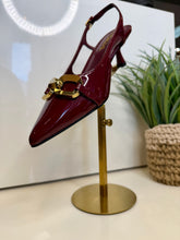 Load image into Gallery viewer, Lauren Burgundy Sling Back Buckle Heel