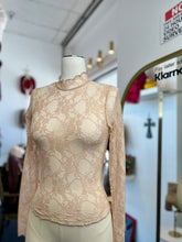 Load image into Gallery viewer, Lola Lace Mock Neck Stretchy Lace Long Sleeve Top