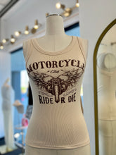Load image into Gallery viewer, Roxy Ribbed White or Cream Round Neck Tank