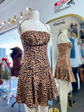 Load image into Gallery viewer, Vivienne Leopard Print Flowy Tie Back Mini Dress