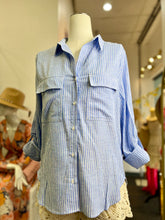 Load image into Gallery viewer, Trisha Linen Long Sleeve Lined Button Up Blouse