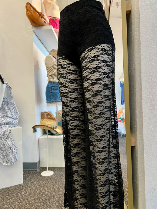 Shanik Black or White Lace Pants