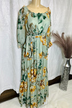 Load image into Gallery viewer, Veronica Sage Off The Shoulder Floral Chiffon Maxi Dress