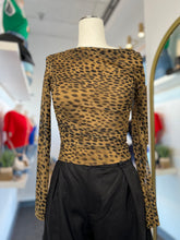 Load image into Gallery viewer, Dayla Animal Print Mesh Long Sleeve Top