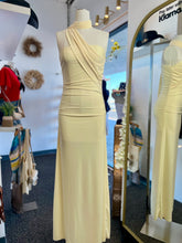 Load image into Gallery viewer, Bethany Butter Yellow or Black Maxi Dress Scarf Included