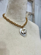 Load image into Gallery viewer, Gia Gold Chunky Necklace with White Heart Design