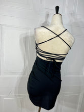 Load image into Gallery viewer, Sophie Black Backless Mini Dress