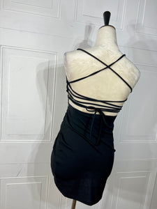 Sophie Black Backless Mini Dress